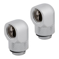 Corsair Hydro X XF Chrome Brass G1/4" 90° Rotary Adapter Fitting - Twin Pack