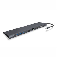 ICY BOX USB Type-C 11 in 1 Notebook/PC/MAC Docking Station 100W PD PC/MAC Black