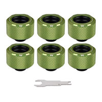 Thermaltake Pacific C-Pro G1/4 Compression Fitting Green 6 Pack