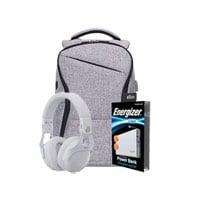 Korg NCQ1 Smart Noise Cancelling Headphones Wired/Wireless White + FREE Backpack & Powerbank