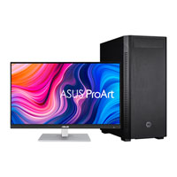 3XS Intel Core i7 14700K Video Editing Workstation with ASUS ProArt PA279CV Professional Monitor