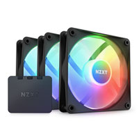 NZXT F120 RGB Core 120mm PWM Fan 3 Pack with Controller Black