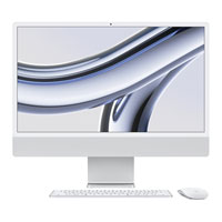 Apple iMac 24" Silver All in One M3 Chip 512GB SSD 4.5K Retina Display Desktop